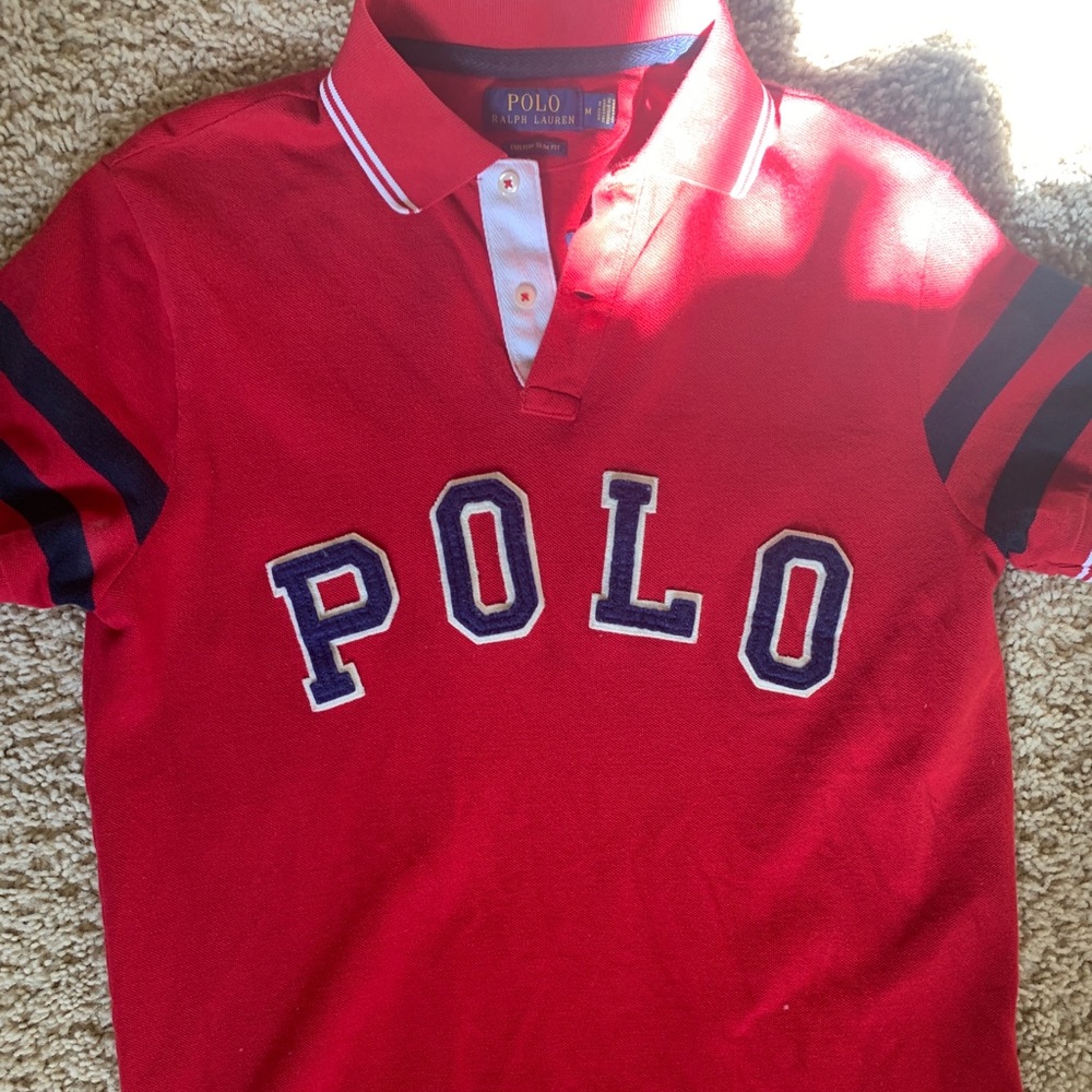 Polo Ralph Lauren Mens Bulldog New York Custom Slim Fit Polo Shirt